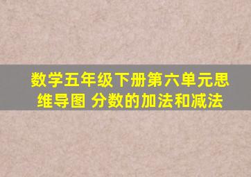 数学五年级下册第六单元思维导图 分数的加法和减法